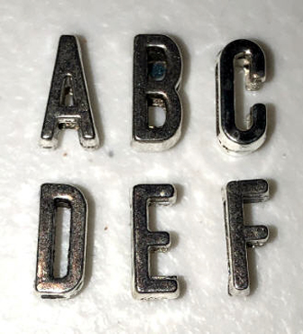 silver letters pier bracelet